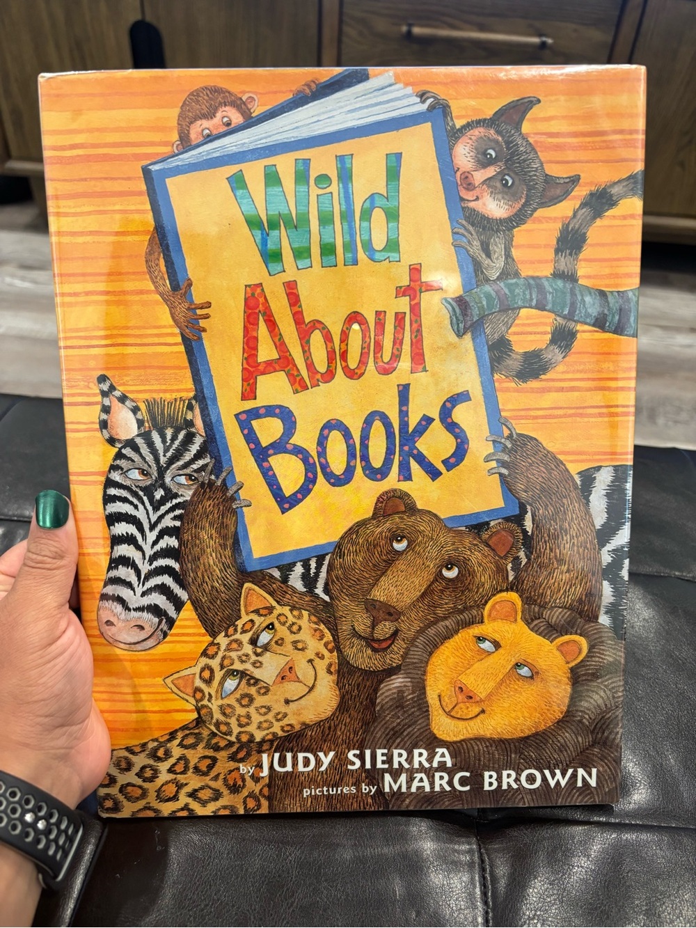 Wild About Books Judy Sierra Picture Book - Colorful Orange Cover
